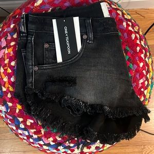 One teaspoon denim Jean shorts. Color: faded black. Size: 28. Condition: new